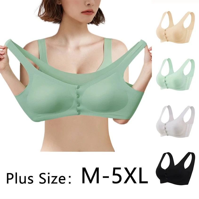 Plus Size Breastfeeding Bras Maternity Nursing Bra Feeding Nursing Underwear Clothes For Pregnant Women Seamless Ice Silk Bra