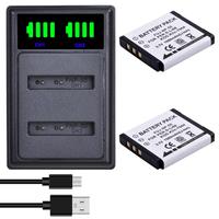 Batmax NP-50 fuji NP50 Battery +LED USB Dual Charger For Nigit Vision Camera for FUJIFILM for Pentax D-Li68 for KODAK KLIC-7004