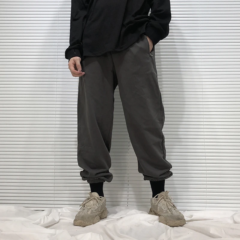 

S-XXL Solid Color Pants Men and Women Sweatpants Cotton Black Gray Trousers Couple Cargo Pant Streetwear Hip Hop Harem Jogger