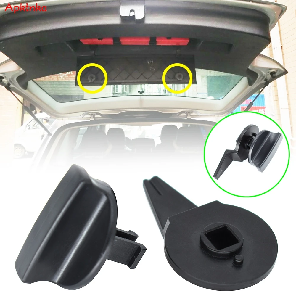 Apktnka Tailgate Boot Warning Triangle Cover Clip For VW Tiguan For Touran 2003 - 2015 Compartment Bracket Turn Knob Mount Lock