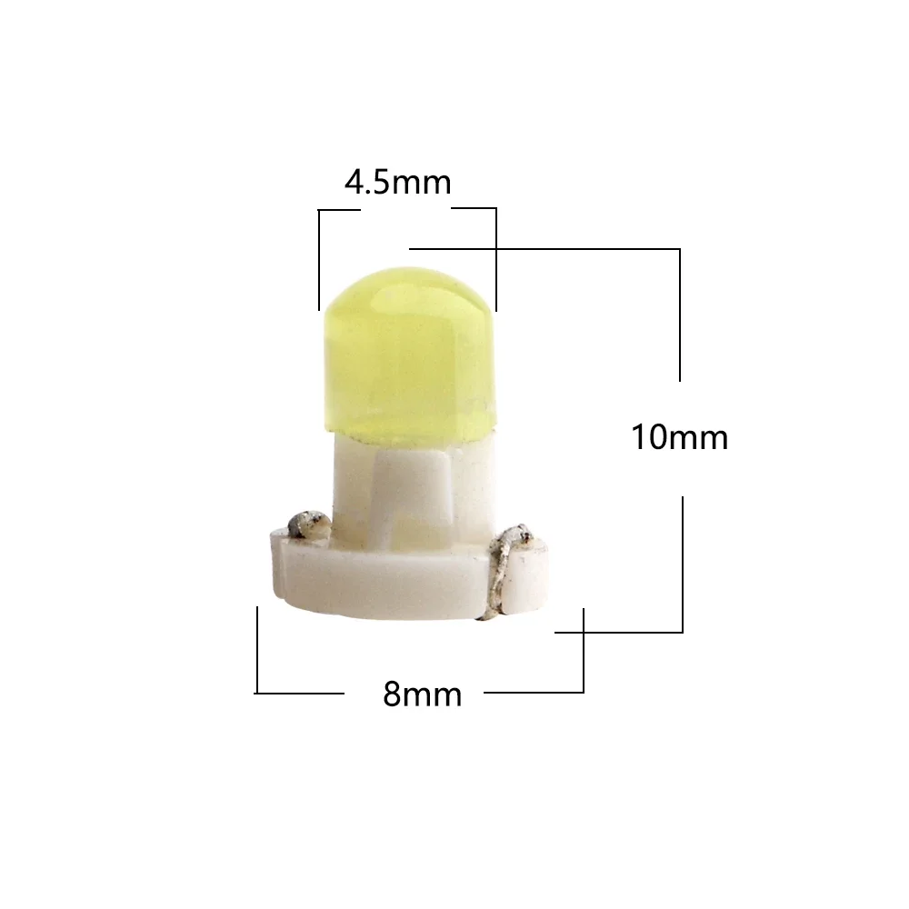 10pcs T3 COB 1SMD T4.2 T4.7 T5 LED Instrument Light W3W Auto Car Instrument Panel Lamp 3528 3smd Indicator Dashboard Signal Bulb