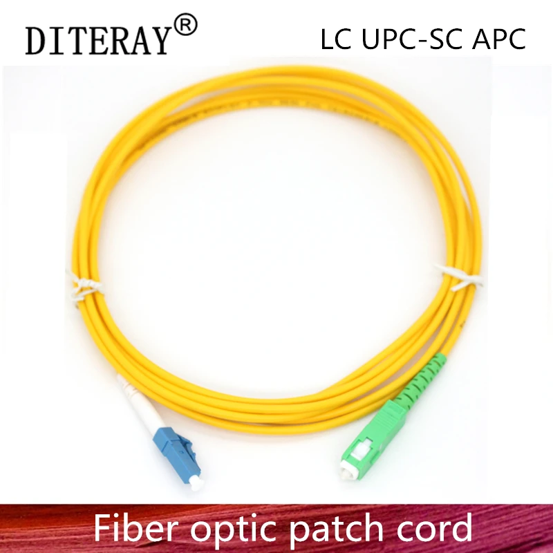 

LC/UPC to SC/APC Fiber Optic Patch Cord Cable LC-SC 3meters Jumper Single Mode Simplex 2.0mm Optical Fibra Optica FTTH