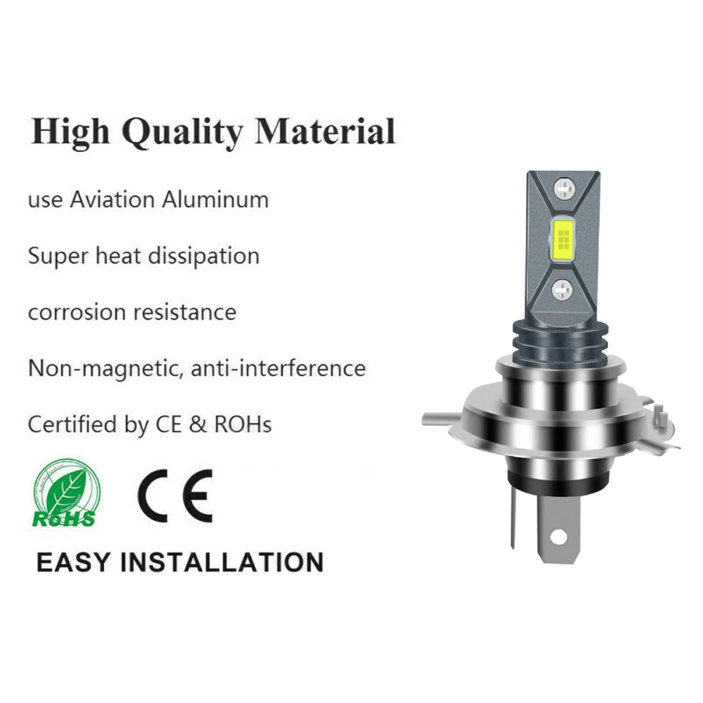 2Pcs 20000LM Car Headlight H4 H6 H7 HB3 HB4 9005 9006 H8 H11 H3 Moto Bulb 12V 24V Auto LED Motorcycle HeadLamp Fog Lamp 4300K