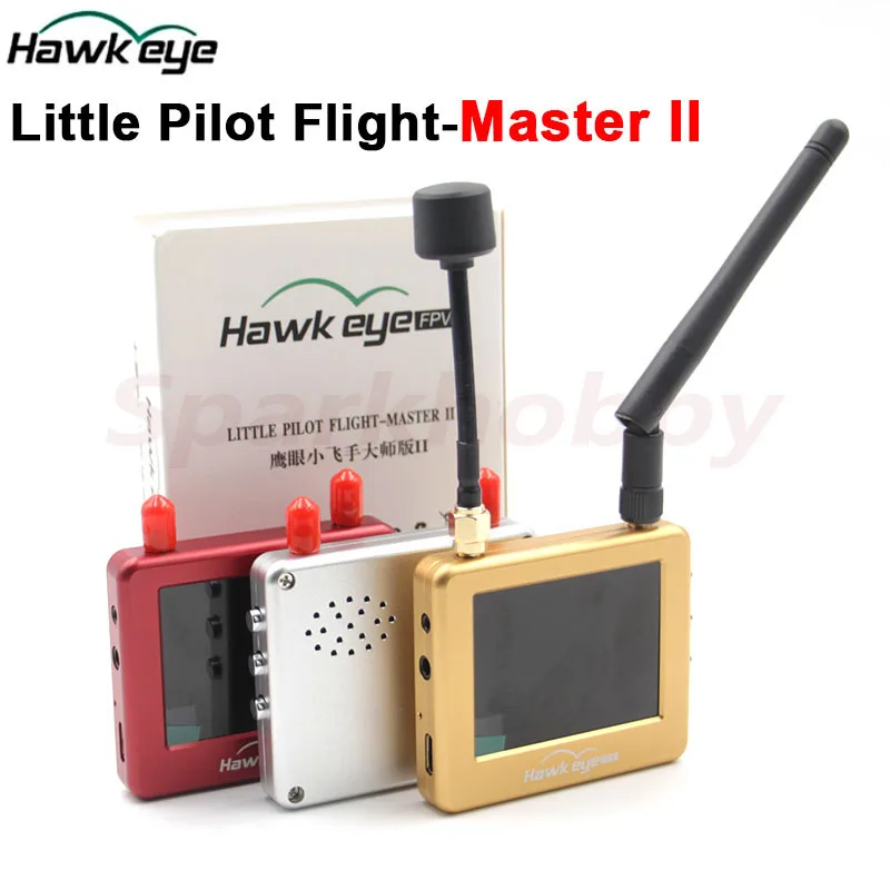 

Hawkeye Little Pilot Flight-Master II 2.5inch Dual Receiver -94dB 5.8G 48CH FPV Screen Monitor for DJI Fatshark Skyzone Glasses