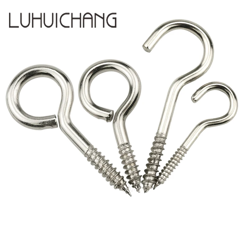 Light Hook Ring screw wood self-tapping screwseye screw cover screw Question Mark hooks Sheep Eye Hook Screws LUHUICHANG