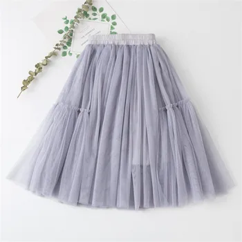 Girls Cotton Lace Tutu Skirt 4 Kids Skirts For Girls Cotton Lace Tutu Pleated Skirt Black Pink Gray Children's Clothing 4 6 8 10 12Y Pettiskirt Party Clothes 4