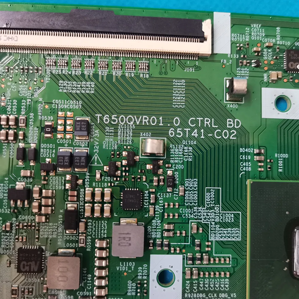 اختبار جيد للوحة المنطق T650QVR01.0 CTRL BD 65T41-C02 55.55T17C.15 T-CON LVDS لوحة للتلفزيون 55 بوصة