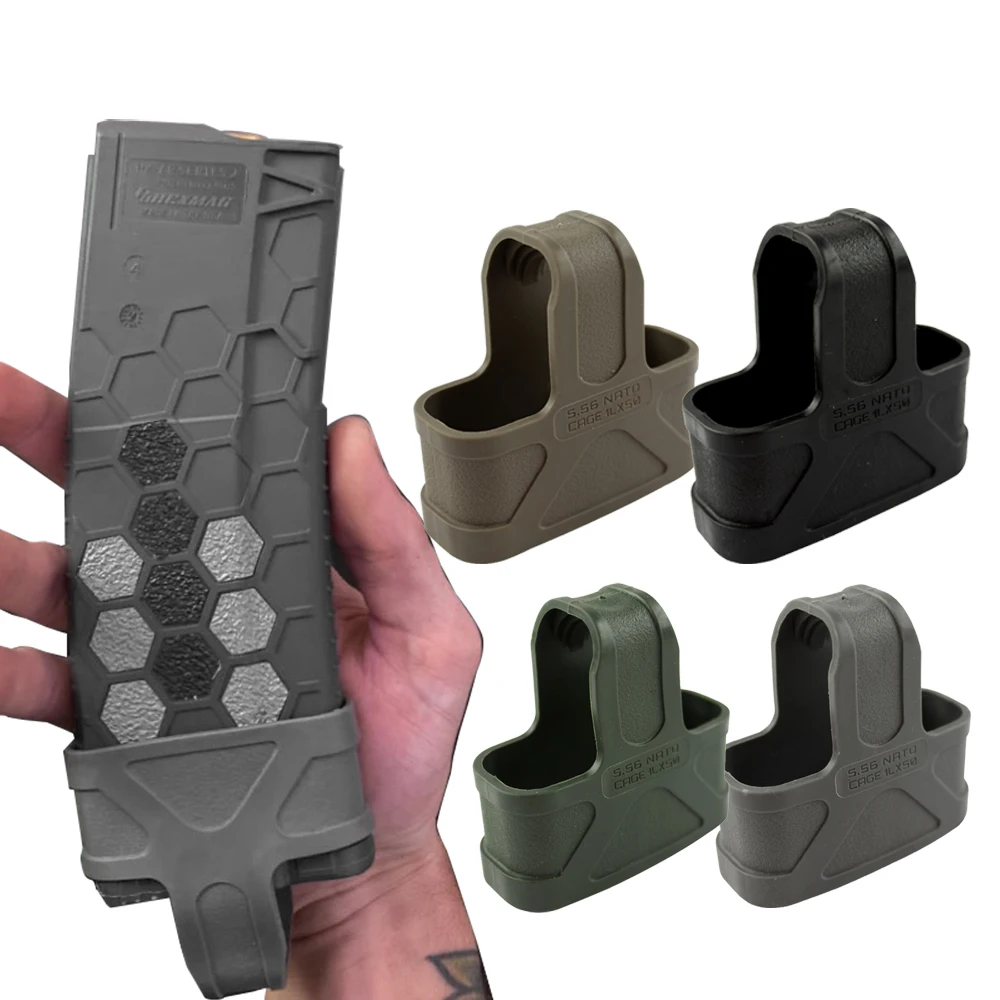 

Tactical 5.56 Fast Mag Magazine Belt Holder, Rubber Loop for M4 16 Airsoft Hunting Accessories