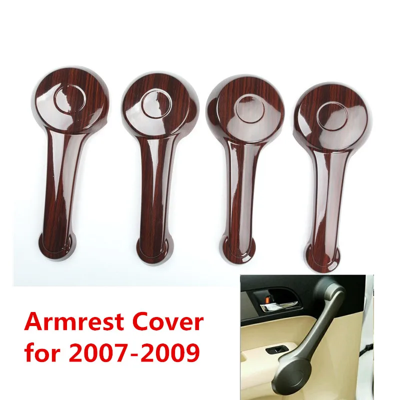 Wood Grain Car Door Panel Armrest Cover Center Console Drink Holder Outlet Moulding Trim for Honda CRV 2007 2008 2009 2010 2011