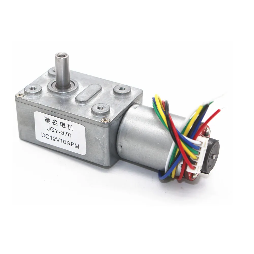 DC6V 12V 24V 2rpm to 150rpm Low Speed High Torque Full Metal Gearbox Encoder Turbo Worm Gear Motor