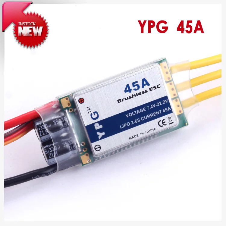 

NEW High Quality YPG 45A (2~6S) SBEC Brushless Speed Controller ESC for RC Helicopter Parts