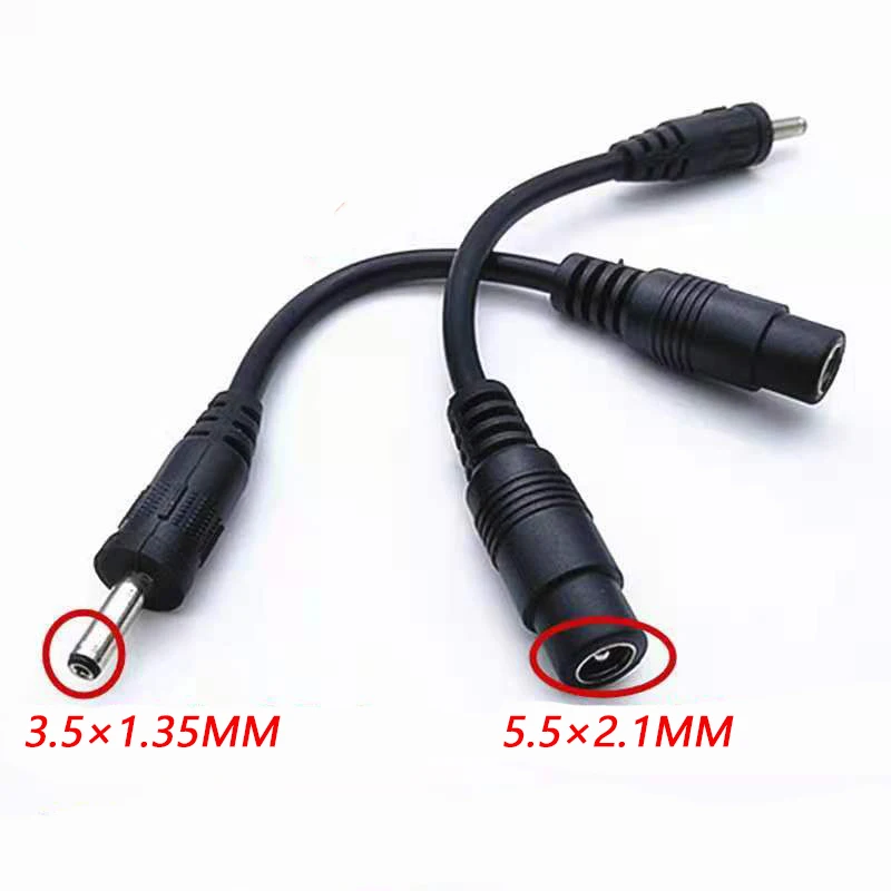 1pcs DC Connector 5.5 x 2.1mm Female Plug to 3.5×1.35/4.0×1.7/5.5×2.5MM Male Plug Power Adapter