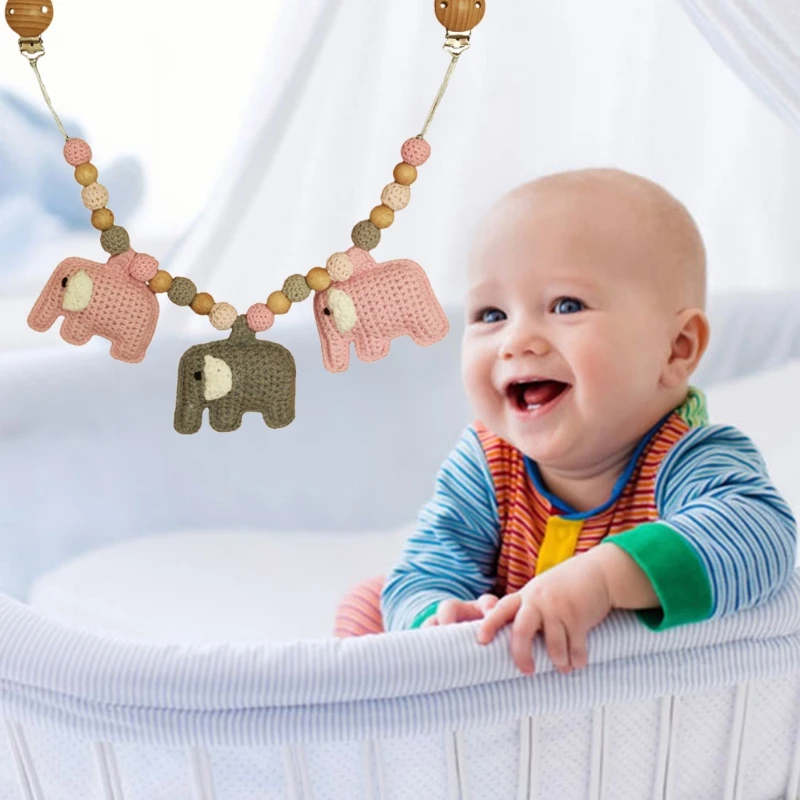 Giocattoli di Clip per carrozzina in legno per bambini palestra per bambini pendenti appesi giocattoli passeggino sonaglio letto campana sonagli