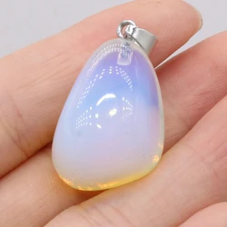 Natural Gem Stone Opal Irregular Shape Pendant Handmade Crafts DIY Necklace Jewelry Accessories Exquisite Gift Making for Woman