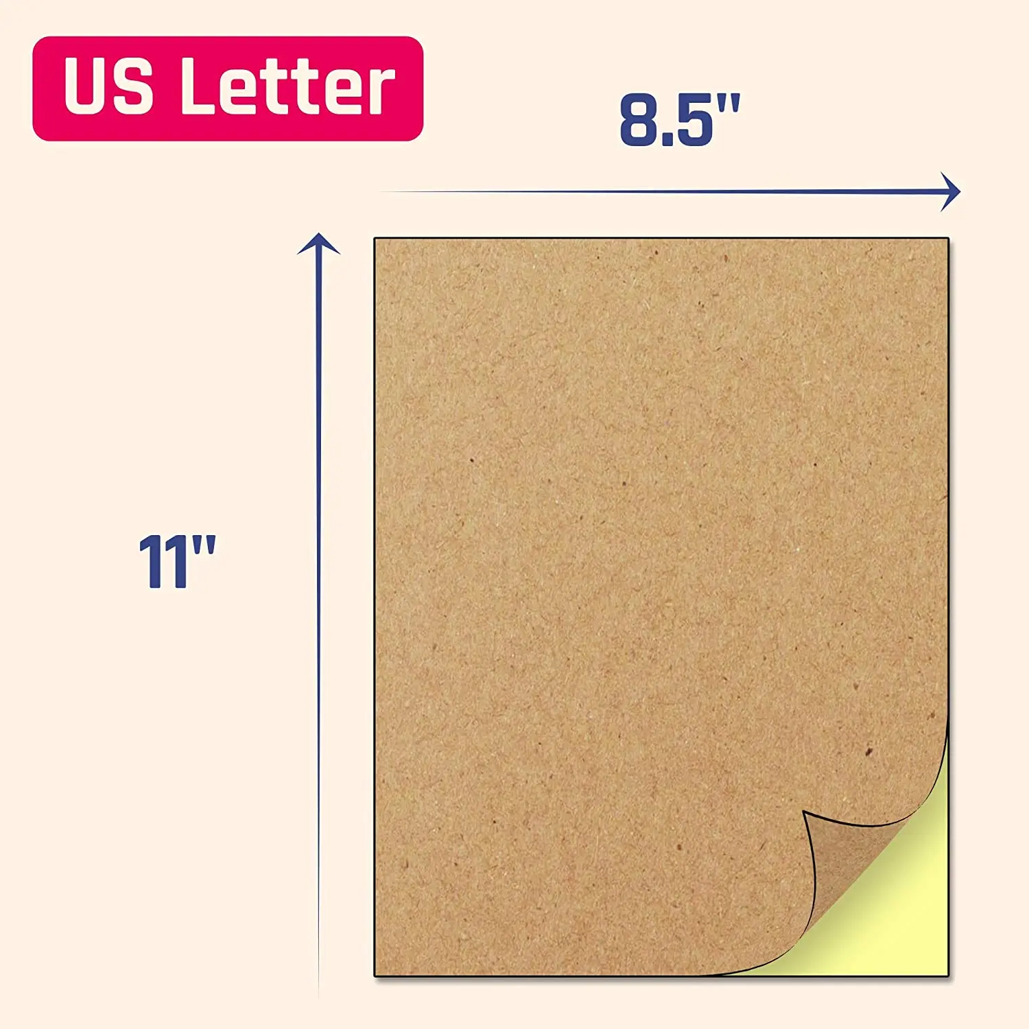50 Sheets A4 Matte Kraft Paper Sticker Label Laser Inkjet Printer Copier Craft Self Adhesive Stickers Surface Paper Sheets
