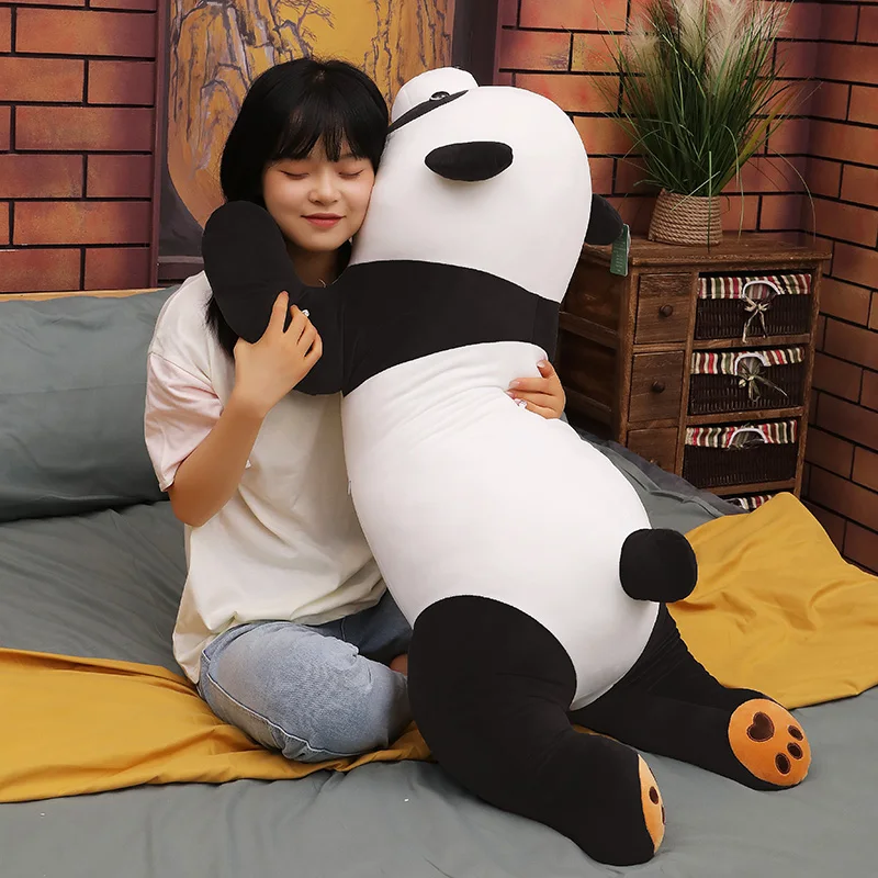 

large 120cm lovely panda plush toy prone panda pillow soft doll Christmas gift b2207