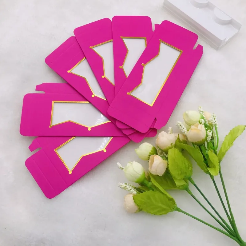 wholesales 100pcs/lot Empty Eyelashes Packaging Soft Paper Lash Box Custom Private Label logo printed