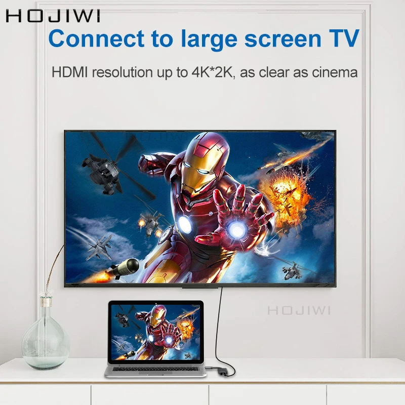 HOJIWI 4 in 1usb c docking station tipo-c a hdmi pd ricarica rapida usb 3.0 hub SD TF reader per MacBook Pro/Air/Huawei Mate AA05