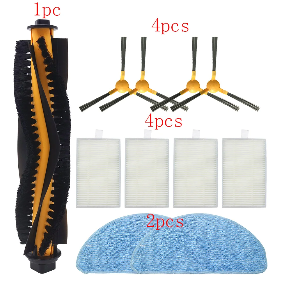 For MOOSOO Robot RT30 RT40 RT50 R3 R4 Main + Side Brush HEPA Filter Kits Accessory Set