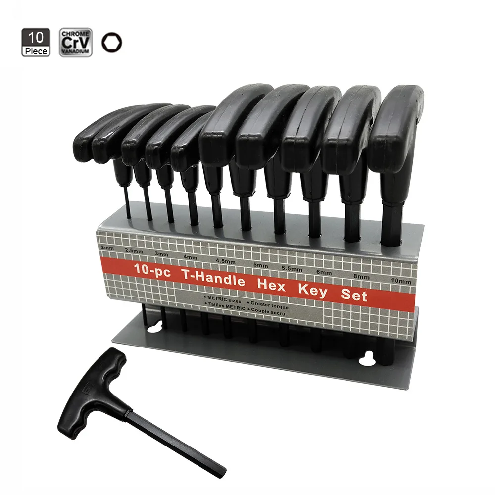 10 stück Metrisch Kombination Universal T-Griff Hex Schlüssel Wrench Kit, hand Werkzeuge Für Auto Fahrrad Motorycle Reapair,Torx Key Set