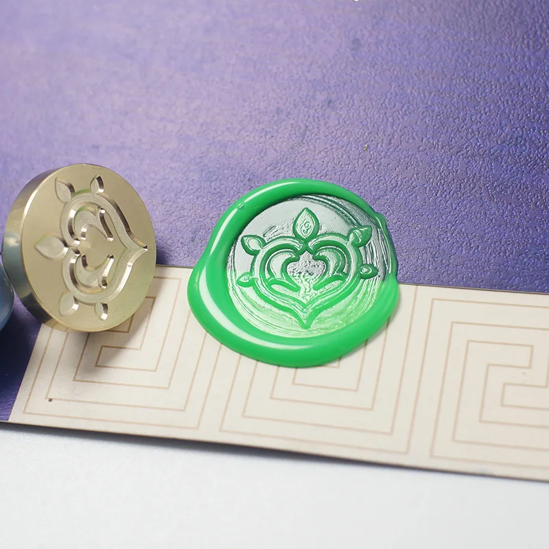 

Trend Game Impact Game Stamps Cute Klee Zhongli Happy Birthday Eye of God Seven Elements Fire Paint Seal Only the Copper Head