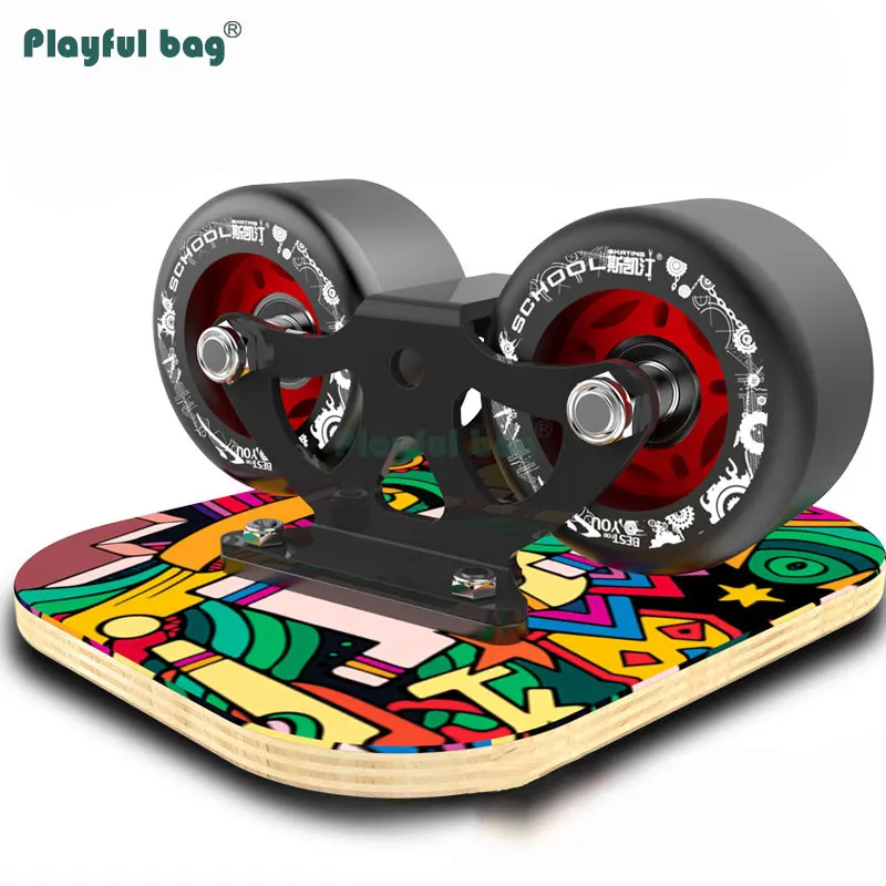 

Playful Bag 1pair Durable Drift Board Adult Split Floating Skateboard Maple Skate Board Flashing Wheel Creative Graffiti MA01