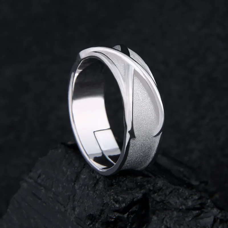 Anime Super Z Goku DBZ Black Adjustable 925 Sterling Silver Time Finger Ring For Women Men Cosplay Jewelry Ring Band Gifts
