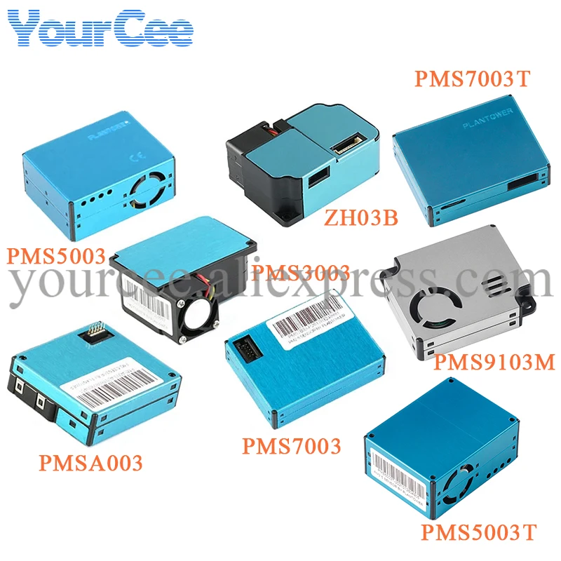 PM2.5 PMS5003 PMS7003 PMS3003 PMSA003 ZH03B precyzyjny cyfrowy czujnik laserowy gazu i cząstek powietrza pyłu elektroniczny DIY