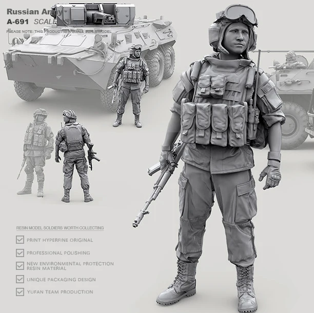 

1/35 Resin model kits DIY figure Russian soldier self-assembled A-691