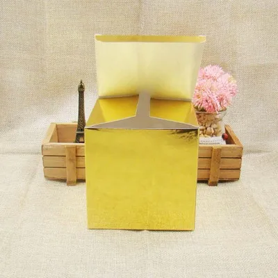 50pcs Gold White Large Gift Box Packaging White Craft Paper Box  Party Wedding Cardboard Box Cajas De Carton Box Packing