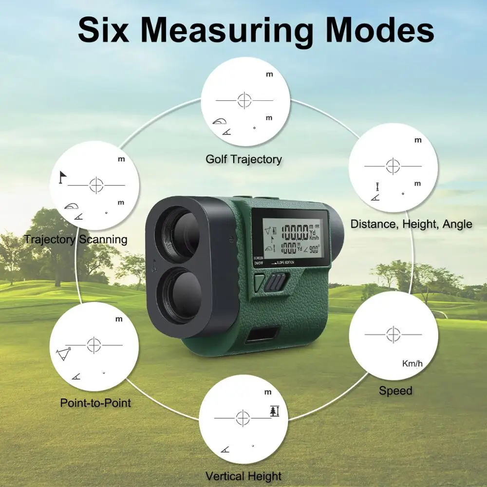 Huepar Télémètre Laser Télescope 1000M Télémètre Laser Golf Chasse Mesureur Laser Ruban Pour Mesurer Sports Roulette