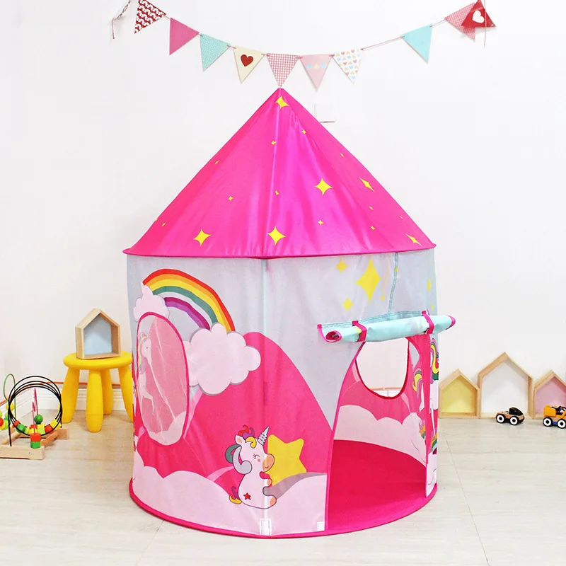 3In1 Portable Children Tent Unicorn Space Capsule Playhouse Folding Girl Indoor Ocean Ball Pool kids Outdoor Play Tent Baby Gift