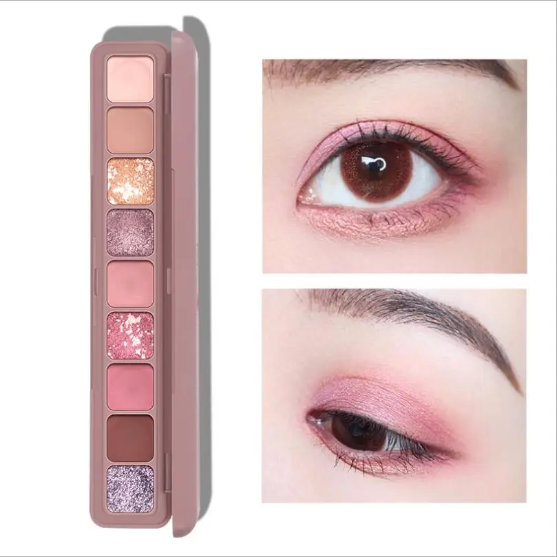 Paleta de sombra de ojos con purpurina, 9 colores, pigmento brillante, mate, maquillaje, Kit de sombra de brillo Flash T1301