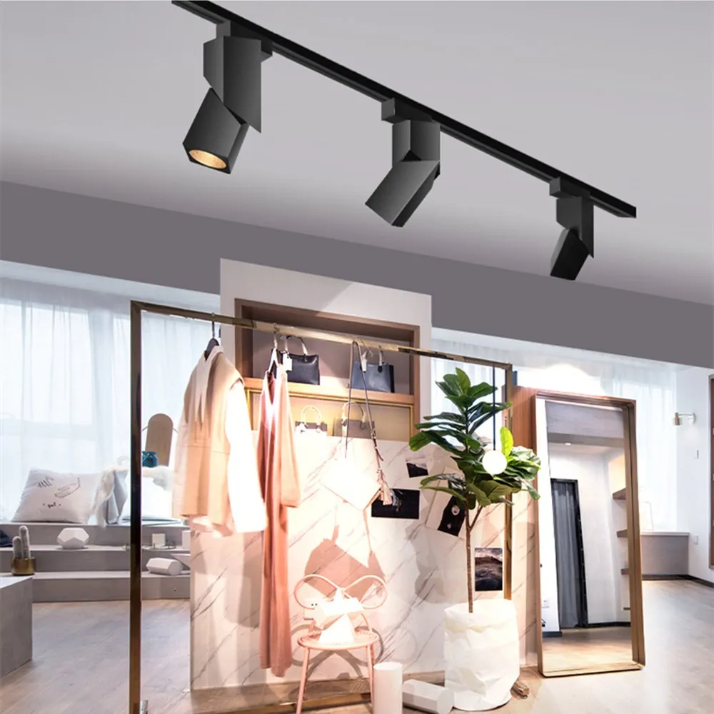 

High Power 10W 15W 20W LED Ceiling Lamps Adjustable Angle Rail Lamp Store Backdrop Lighting Fixture Spot Indoor Lighting