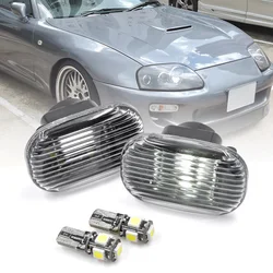 Euro Clear Fender Zijmarkeringslamp voor Toyota Supra JZA80 1993 1994 1995-1998 Met Witte Led-lampen OEM: 81730-05041