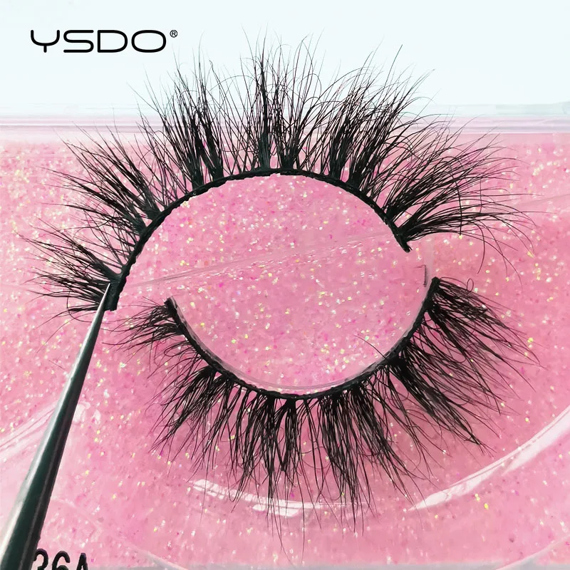 YSDO 1 Paar Kreuzförmige Nerz-Wimpern Weiche Echte 3D-Wimpern Maquiagem Künstliche Wimpern Dramatische Voluminöse Wimpern Make-up Cilios Faux Cils – Detail 12