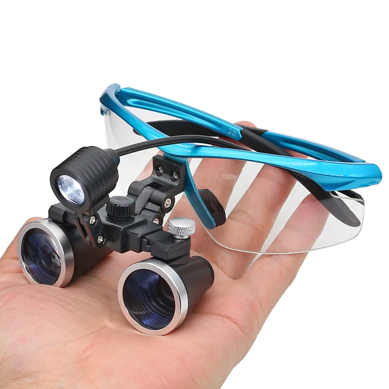 Top Quality 2.5/3.5X Galilean Binocular Medical Magnifier Dentistry Surgical Dental Loupes with LED Medical Headlight Headlamp