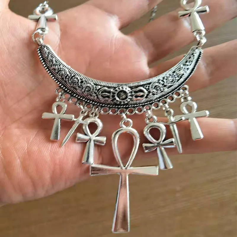 Statement pentacle Gothic rosary necklace