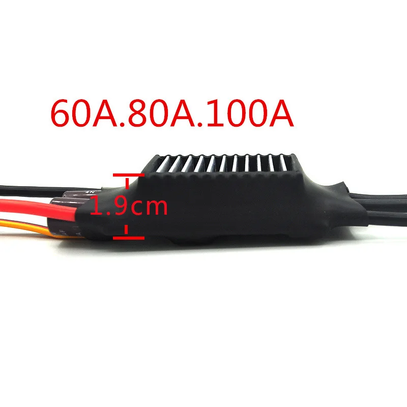 ESC programmabile 40A/60A/80A/100A ESC senza spazzole raffreddato ad acqua bidirezionale con dissipatore di calore per elica subacquea per barca per