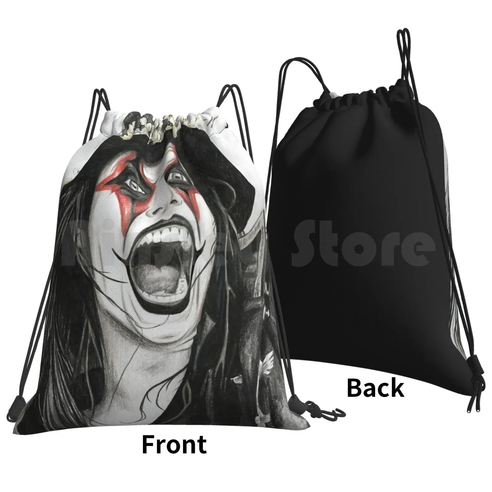 Portrait Of Johannes Eckerstr ? M From Backpack Drawstring Bags Gym Bag Waterproof Band Fan Art Band Johannes Eckerstr ?