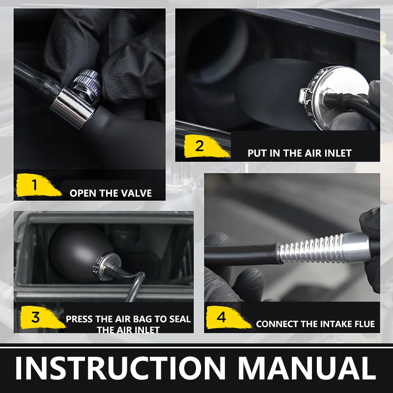 Universal Easy Intake Adapter Diagnostic Tool Quick Seal Entrance adapter  Adapter for smoke leak detector Airbag tool