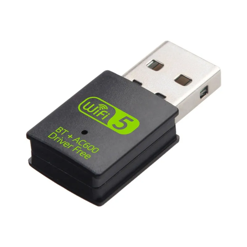 Carte réseau sans fil USB double bande sans lecteur, récepteur WiFi, Bluetooth 600, 4.0 Mbps, 2 en 1