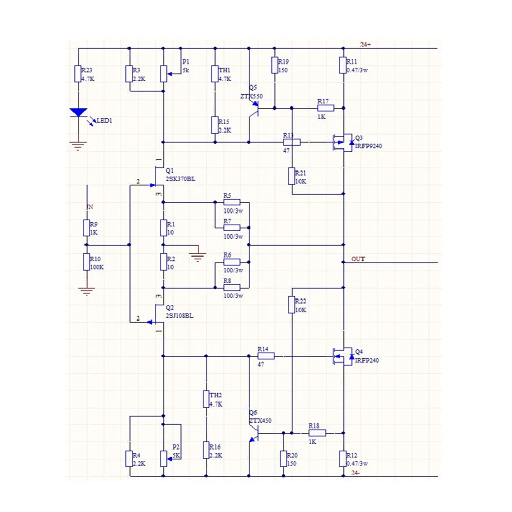 One Pair X5 Class A Stereo 25WX2 Audio Amplifier Board PCB Based on PASS F5 Power Amp Circuit