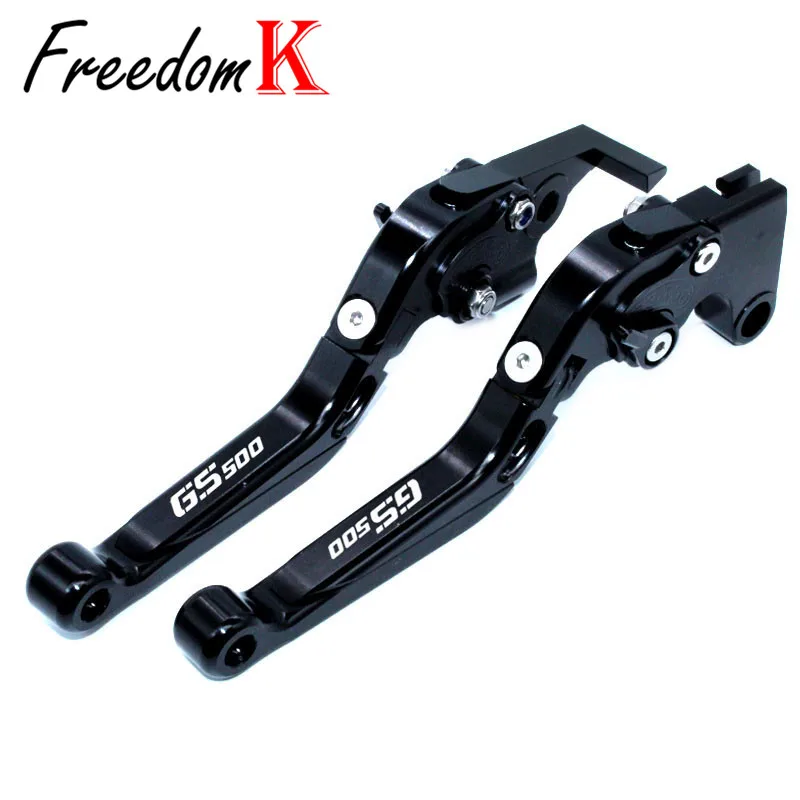 For GS500 GS 500 1989-2008 2003 2004 2005 2006 2007Motorcycle Adjustable Folding Extendable Brake Clutch Levers With Logo