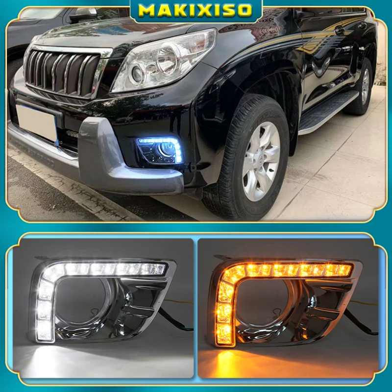 1Set For Toyota Prado FJ150 LC150 Land Cruiser 2700 2010 2011 2013 Daylight LED DRL Daytime Running Lights Fog Lamp