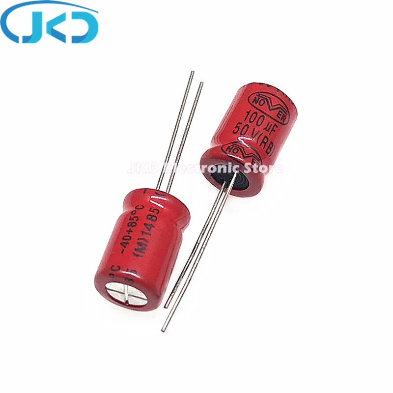 10Pcs 100uF 50V NOVER RB Series 10x16mm 50V100uF Top Grade Audio Capacitor