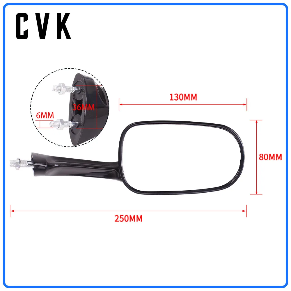 CVK Mirrors Rear View Mirror Inverted For Honda CBR250 MC19 MC22 MC23 MC29 CBR400 NC23 NC29 NC19 CBR250RR Motorcycle Accessories