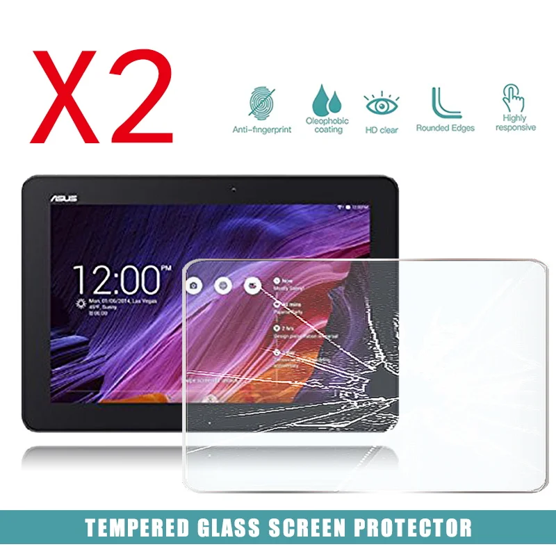 2Pcs Tablet Tempered Glass Screen Protector Cover for Asus Transformer Pad TF103C/TF103CX  Anti-Screen Breakage HD Tempered Film