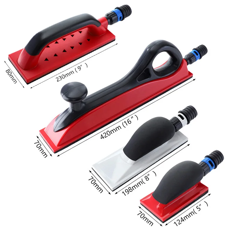 Charhs Tay Chà Nhám Khối Nhựa ABS Hút Bụi Giấy Nhám Giá Đỡ 5 "8" 16 Nhám Móc Vòng Tấm Chà Nhám cho Dụng Cụ Đánh Bóng