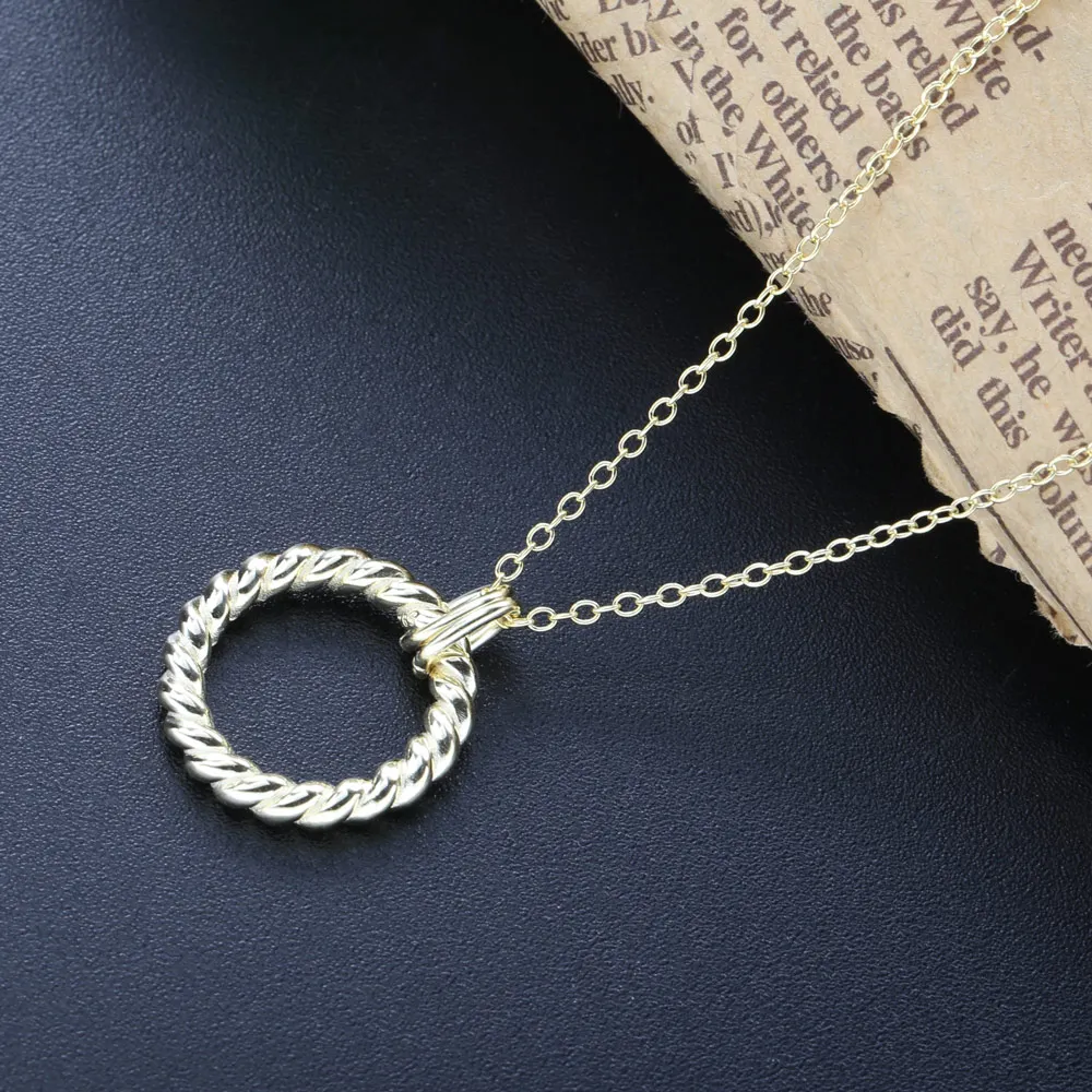 SHADOWHUNTERS-عقد من الفضة الإسترليني عيار 925 مع قلادة ملتوية ، مجوهرات للزوجين #3